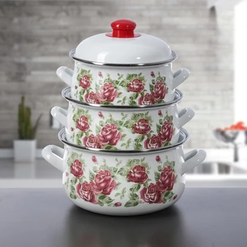 

A set of pots "Rose", 3 pcs: 2 l, 3 l, 4 l