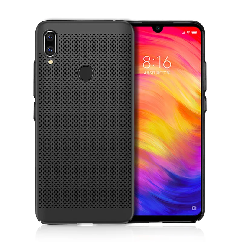 100 шт теплоотвод Жесткий ПК сетчатый чехол для Xiaomi mi 9 8 SE POCO F CC9 CC9E красный mi 7 7A Pro Note K20 тонкий сотовый задний Чехол