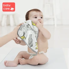 Babycare 3 шт./компл. детское полотенце для новорожденных 6 слоев марлевые хлопковые банные слюны для мальчиков и девочек детское газовое полотенце для кормления