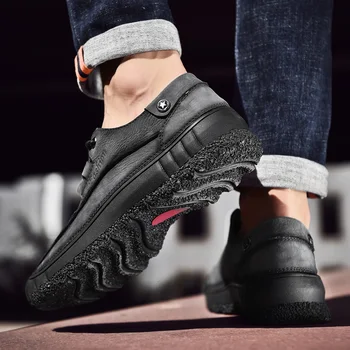 

new breathable 2020 mens causal leather sports man fashion black Casual male shoes flat Sneaker sale sport sneakers leisure hot