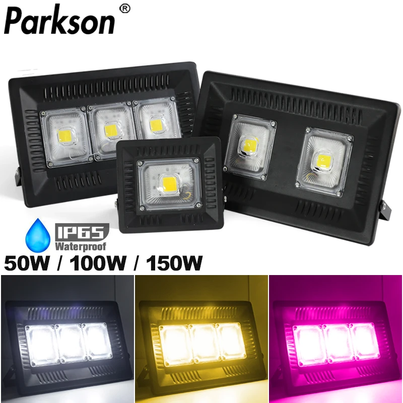 

COB LED Flood Light Spotlight 220V 150W 100W 50W Waterproof IP65 LED Grow Light Street Lamp Outdoor Lighting Big Power Reflector