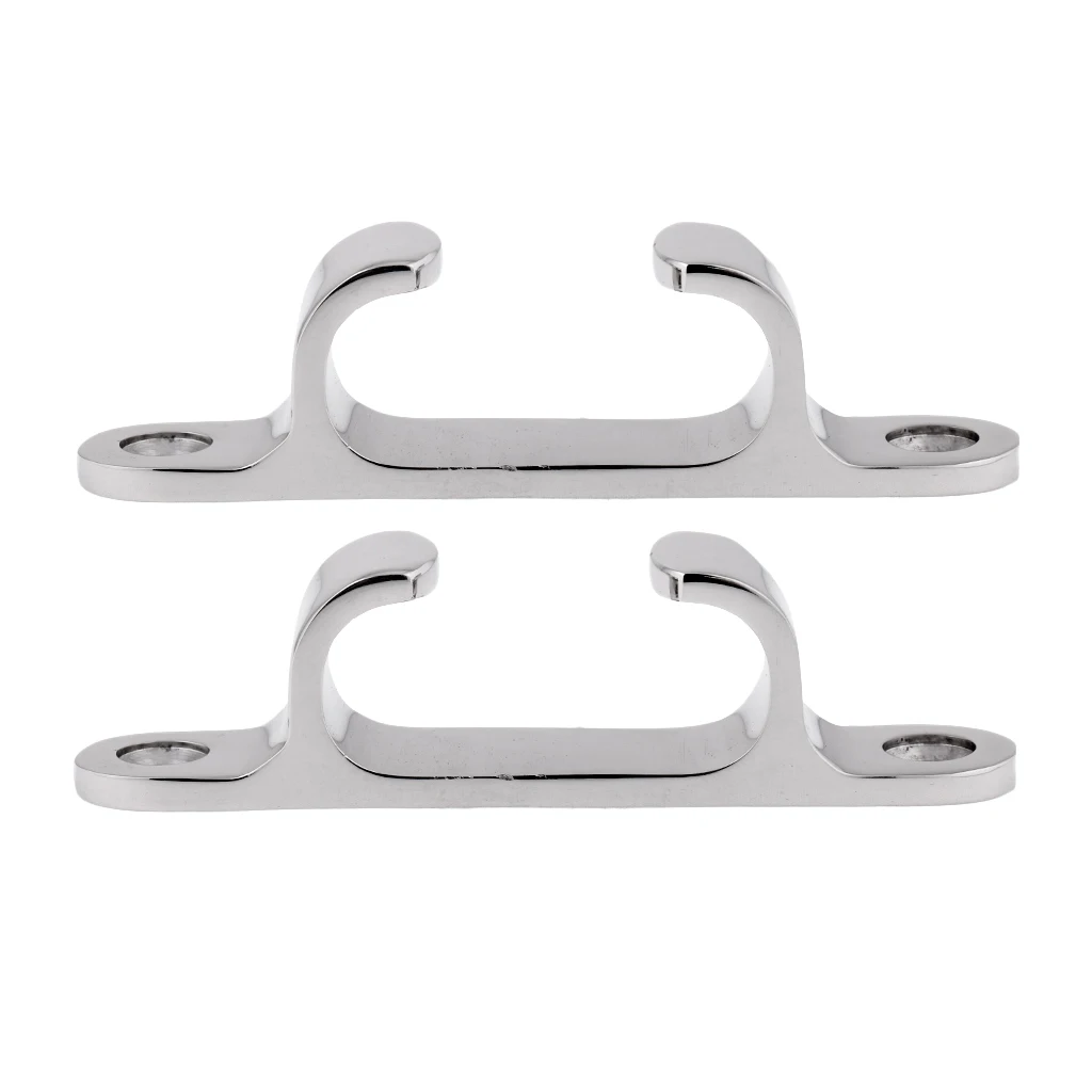 2x нержавеющая сталь прямой лук Chock Fairlead полировка поверхности для морской лодки яхты палубы