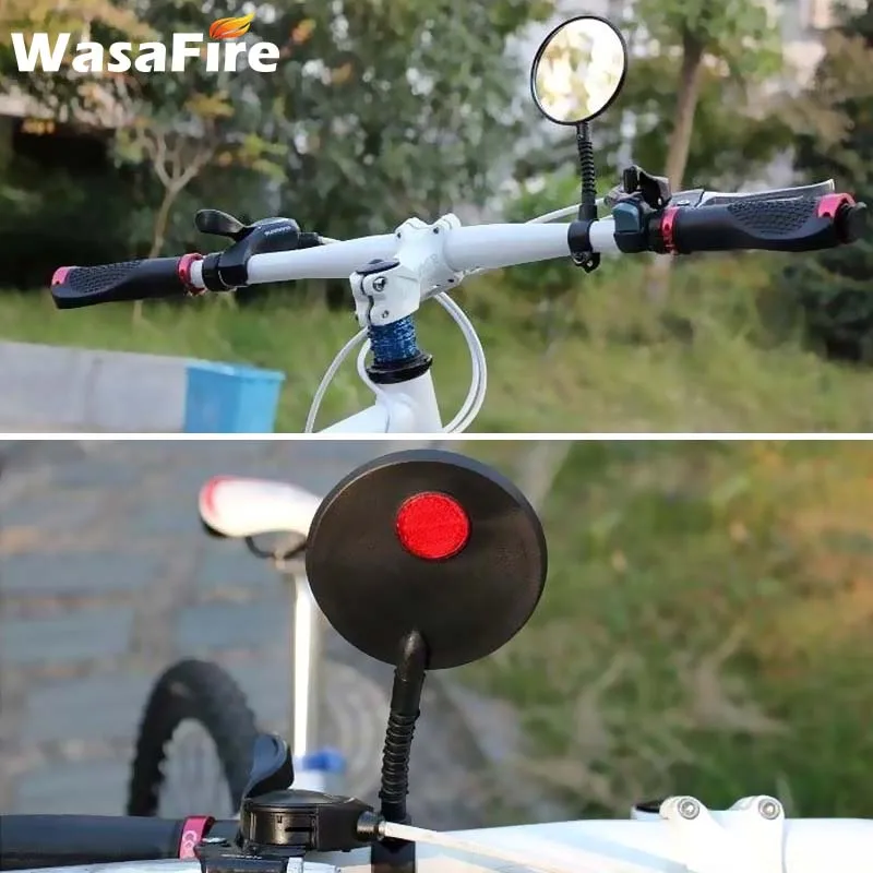 Flexible Bicycle Rear Back View Mirror Handlebar Wide Angle bike Rearview Mirror High Quality Safety Cycling Accessories