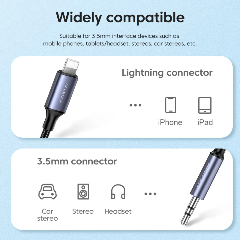 KUULAA  Aux ̺, 3.5mm   ̺, ڵ    ,  13, 12, 11 , XS ƽ, X, XR 8