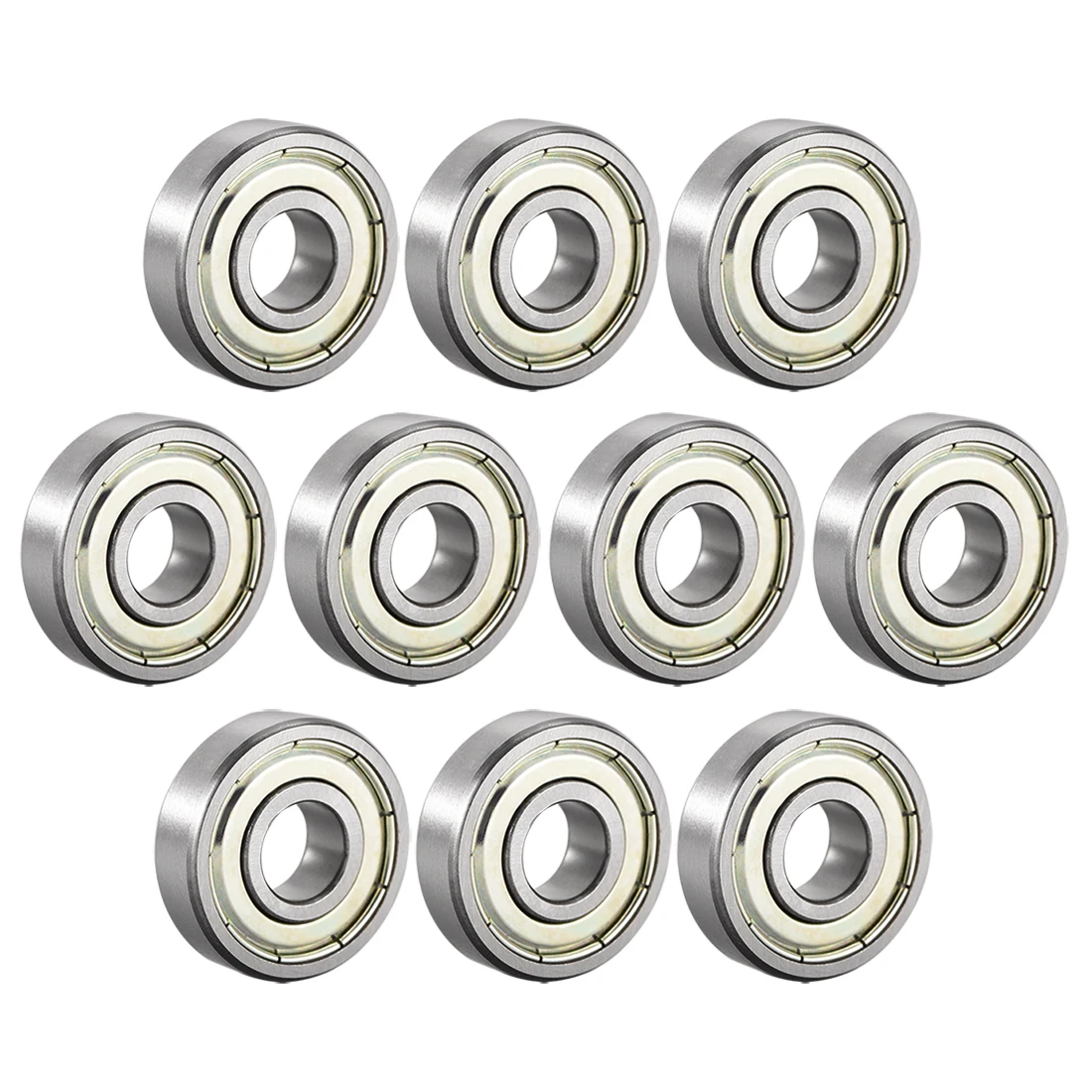

uxcell Deep Groove Ball Beariang 604-609ZZ Double Shield Carbon Steel Bearings for Industrial Equipment Small Rotary Motor