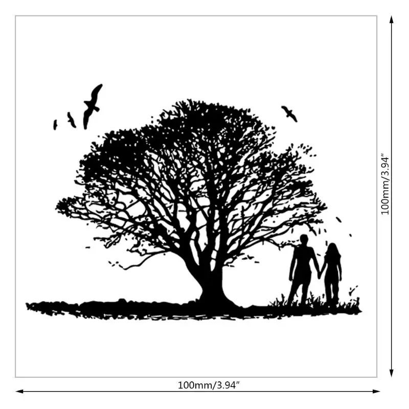 

Lovely Couple Silicone Transparent Stamp Background Clear Stamps DIY Scrapbooking Card Making D2TD
