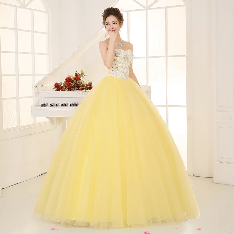 Очаровательные платья Quinceanera желтого цвета украшенный блестками и бисером Пышное бальное платье Тюль Выпускной Дебютант 16 15 сладкий 16 платье