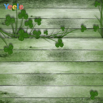 

Yeele St. Patrick's Day Rave Wood Shamrocks Grunge Photography Backdrops Personalized Photographic Backgrounds For Photo Studio