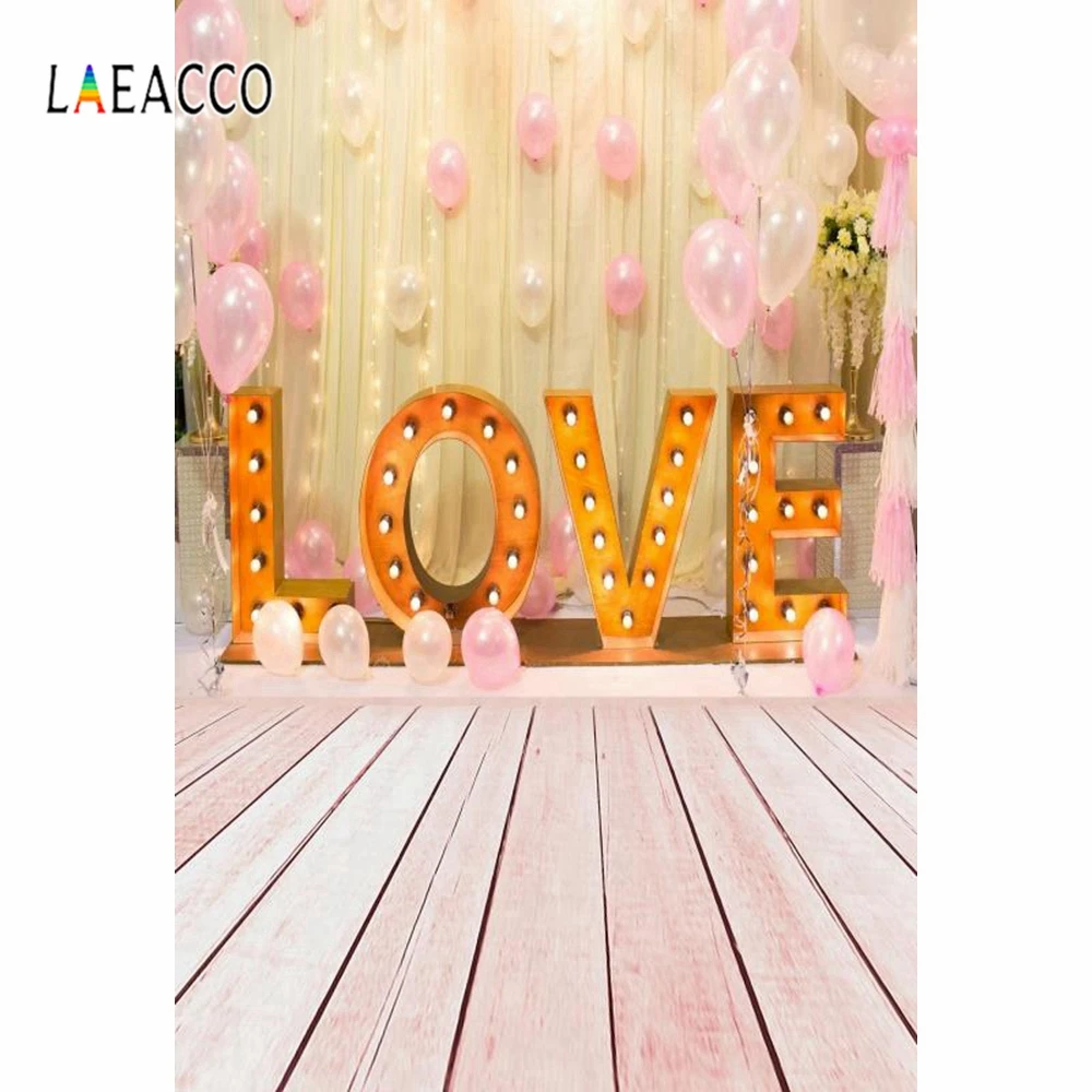 

Laeacc Wedding Photography Background Balloons Love Vinyl Seamless Photocall Photophone Backdrop For Photo Studio