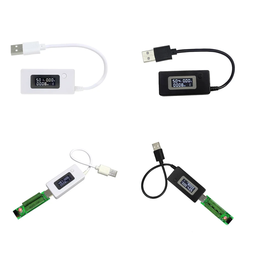 ЖК-экран дисплей измеритель напряжения тока портативный банк питания USB порт тестер емкости батареи