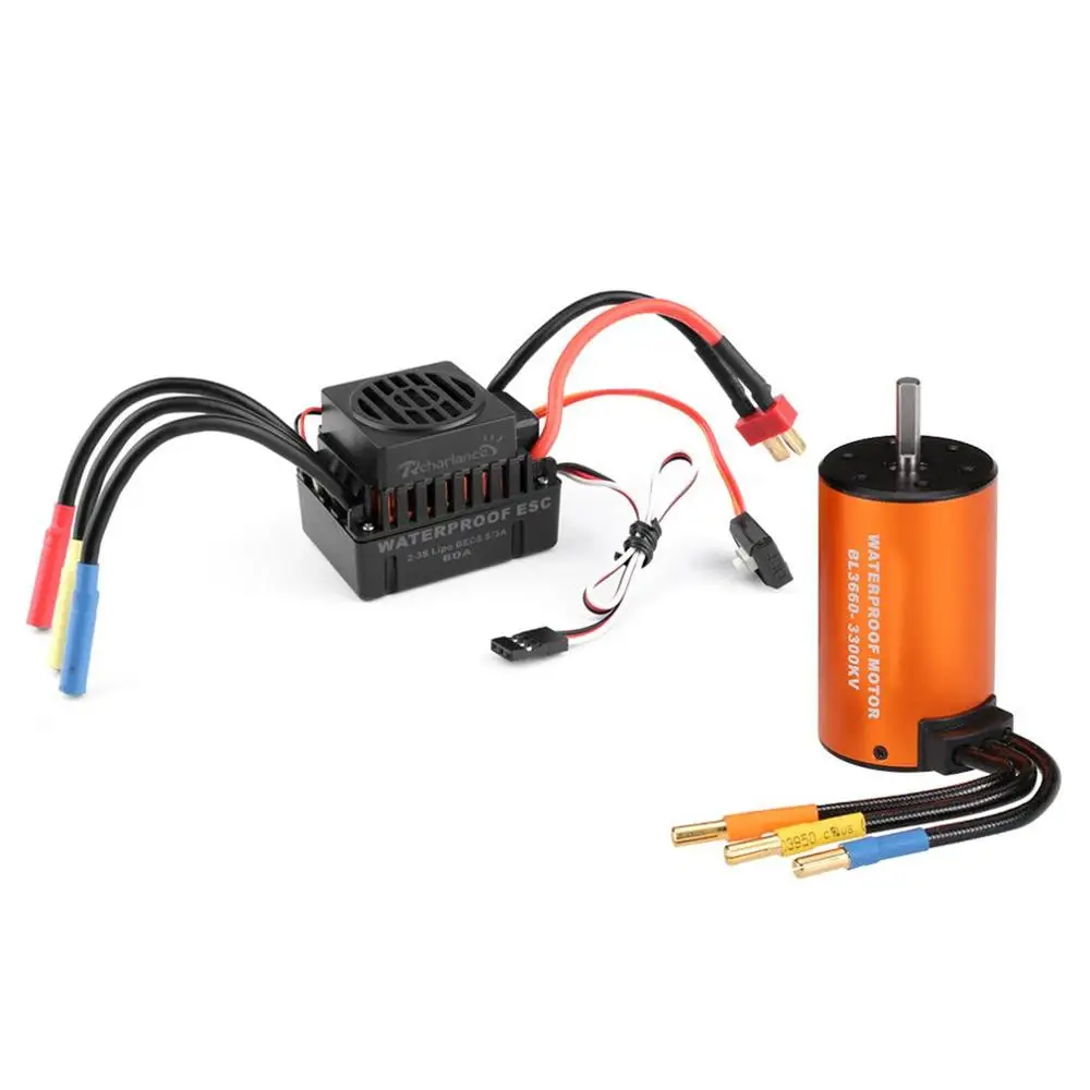 

For Rcharlance Brushless Power System Combo 4 Pole with 3300KV Motor(5.8V/3A BEC) for 1/10 RC Car