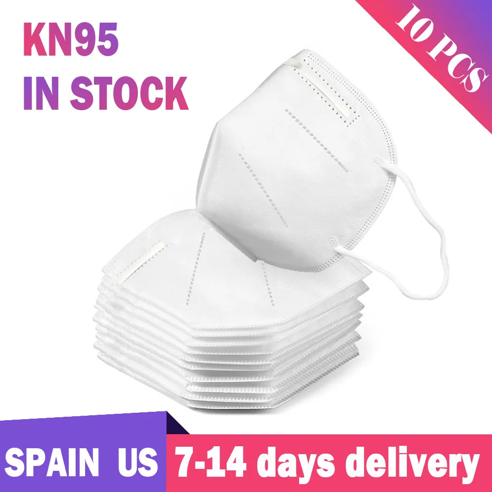 

10Pcs FFP2 Face Cover Mask N95 Anti Dust Safety Protective Anti Bacterial respirator N95 Mask PM2.5 mascarilla n95 As ffp3