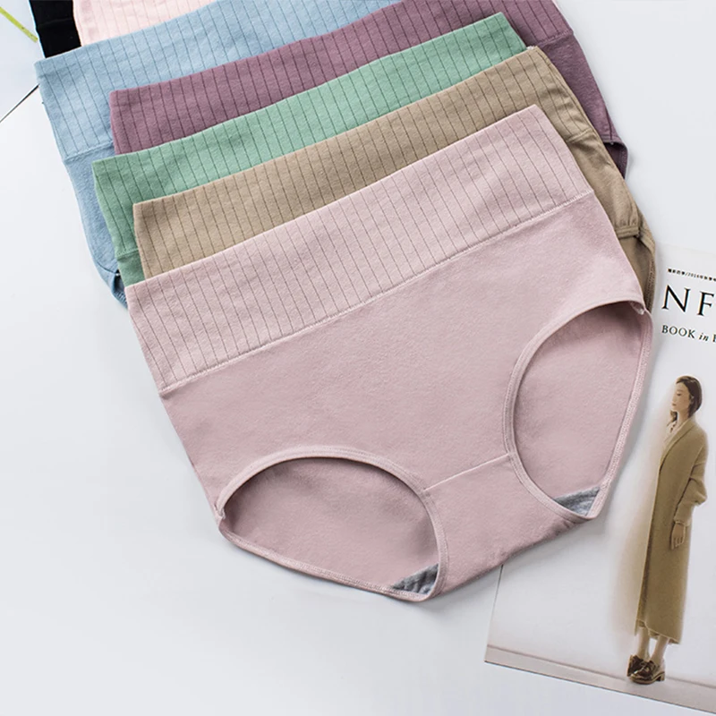 Bawełniane damskie bielizna-majtki wysokiej talii majtki jednolity kolor oddychające kalesony bez szwu miękka bielizna dziewczyny moda figi 2 Bawełniane damskie bielizna-majtki wysokiej talii majtki jednolity kolor oddychające kalesony bez szwu miękka bielizna dziewczyny moda figi 2