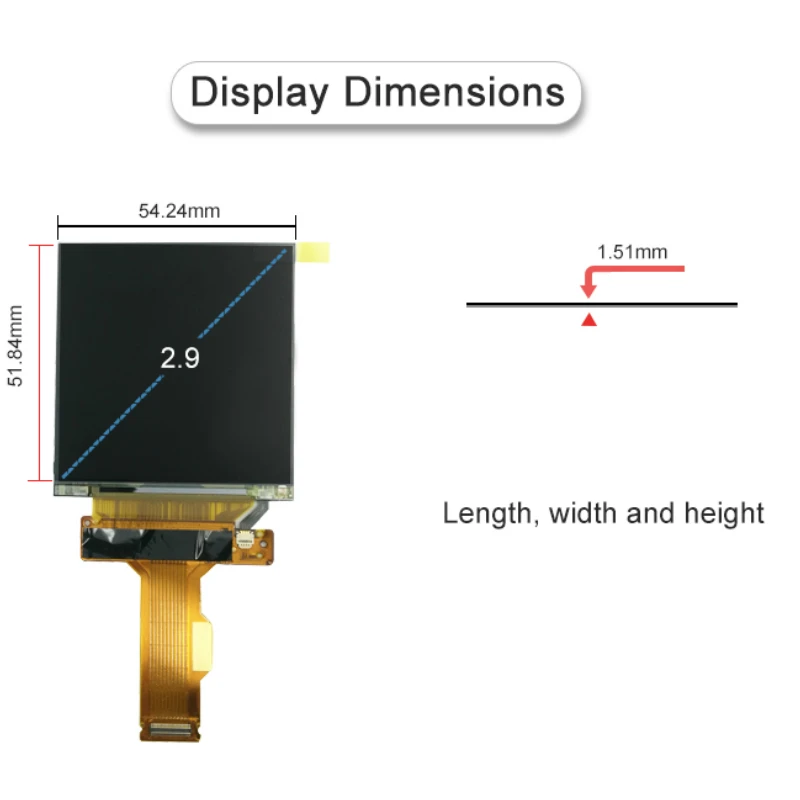 40 штифтов MIPI разъем 2,9 дюйма ips 2k ЖК-дисплей с плата контроллера HDMI 1440*1440 разрешение для AR Очки виртуальной реальности VR LS029B3SX02