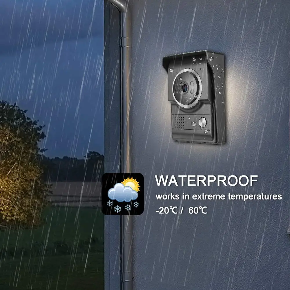 7 дюймов проводной видео дверной телефон визуальный видеодомофон спикерфон домофон система с водонепроницаемой наружной ИК-камерой
