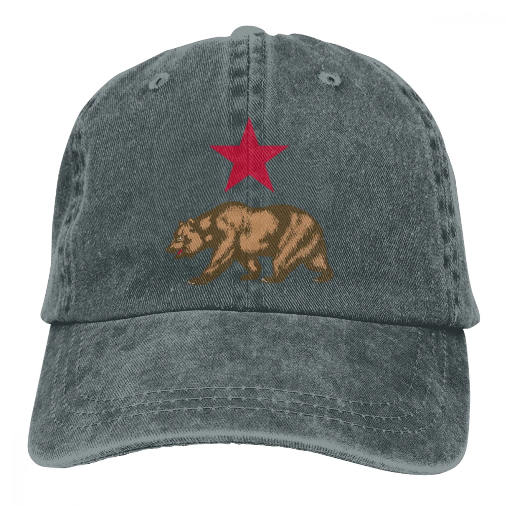 Symbols Of California Casquette, черные унисекс Мужские Женские джинсовые бейсболка с ремешком, регулируемая шапка для гольфа, папы