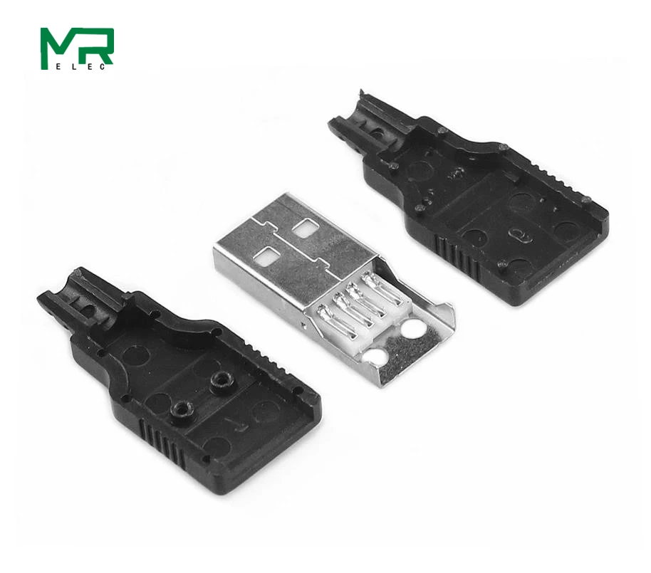 Лидер продаж; Новинка; Тип A входящий штекер USB 4-контактный Штекерный разъем USB разъем с черным Пластик крышка