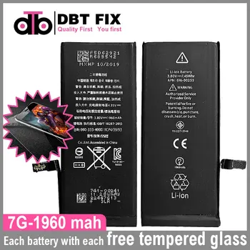

10pcs/lot AAAAAA High Quality 0 cycle Battery For iPhone7 7G Brand New Free Tempered Glass