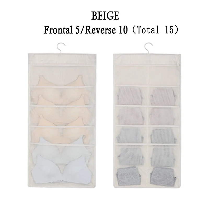 Double Sided Wall Door Closet Hanging Storage Bag Organizer Pouch Oxford Cloth Hanging Bag QP2