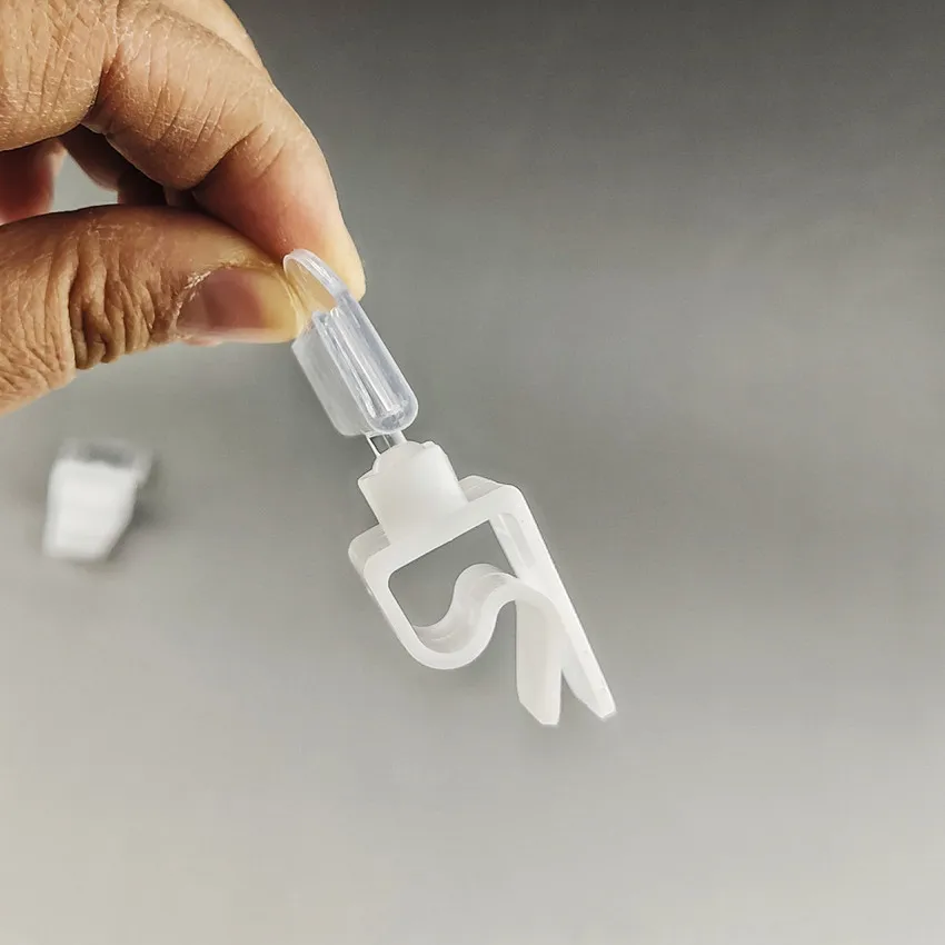 POP Plastic Sign Tag Card Holders Snap-in Display Advertising Clips Inser Promotion Poster Paper 50pcs