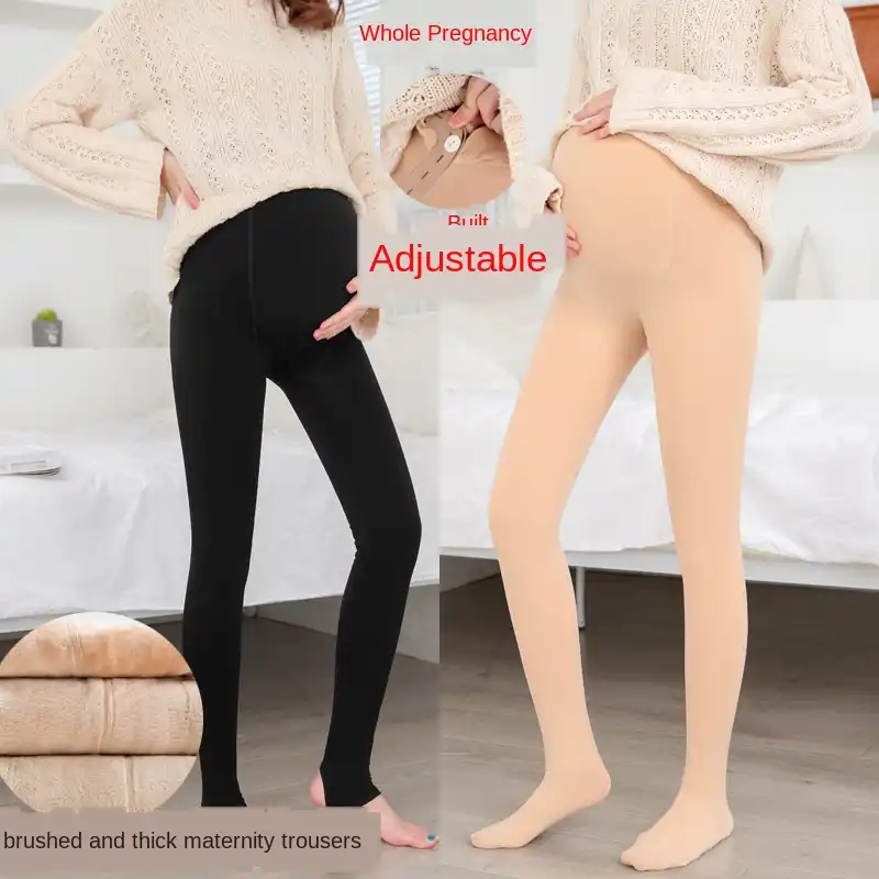 マタニティレギンス妊娠タイツレギンスの女性厚みパンツ冬のパンストベルベットボディースーツハイウエスト暖かい レギンス Aliexpress