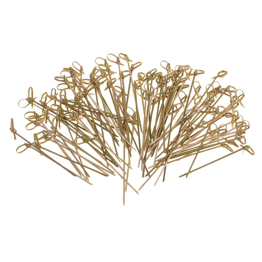 Cocktail Sticks Buffet Party Wooden Toothpicks, Knot Patterns, Cocktail Party Picks, Deco Picks, Set / 100pcs