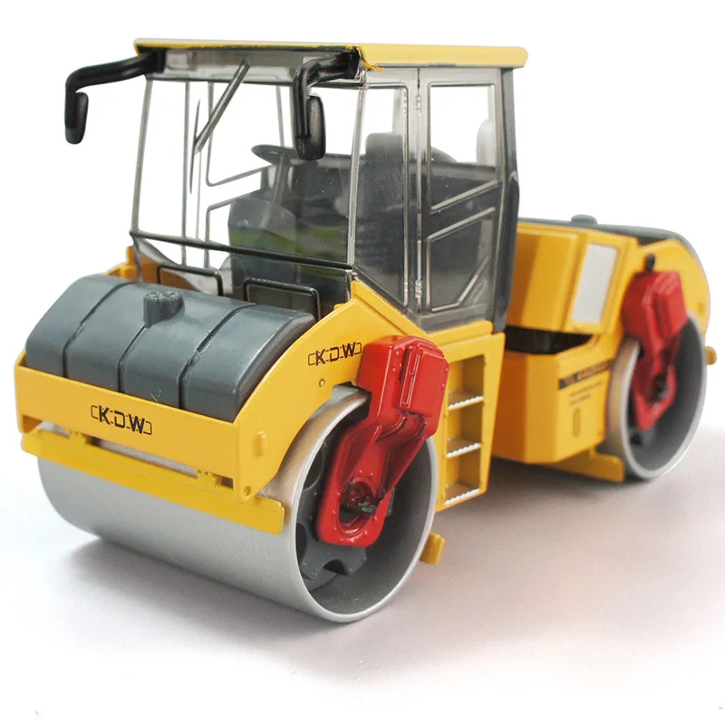 

Cadeve Alloy Engineering Vehicle Double Steel-wheel Roller Metal ya lu che Toy Car Model 625041 Boxed