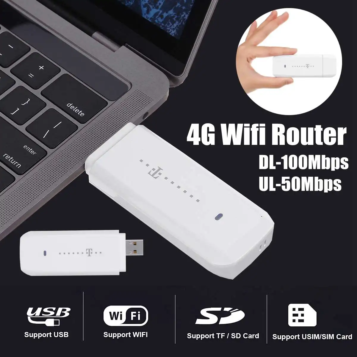 

LEORY 4G LTE Adapter Wireless USB Modem Network Card Universal 150Mbps WiFi Modem USB Wireless Router For Home Office