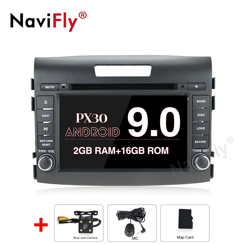 NaviFly Android 9,0 автомобильный мультимедийный плеер gps навигации для Honda CRV 2012 2013 автомобиля Радио DVD стерео BT карта 8 Core, 4 Гб+ 64G - Цвет: 4 core 2 16G Camera