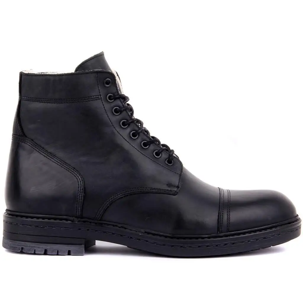 

Sail-Lakers Black Leather Lace-Up Men Boots