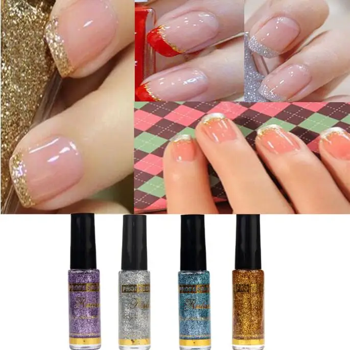 

Gel nail polish base and top coat not easily scratched Nail Glitter Nail Polish Strokes Manicure Nail Polish Painting Pen Y726