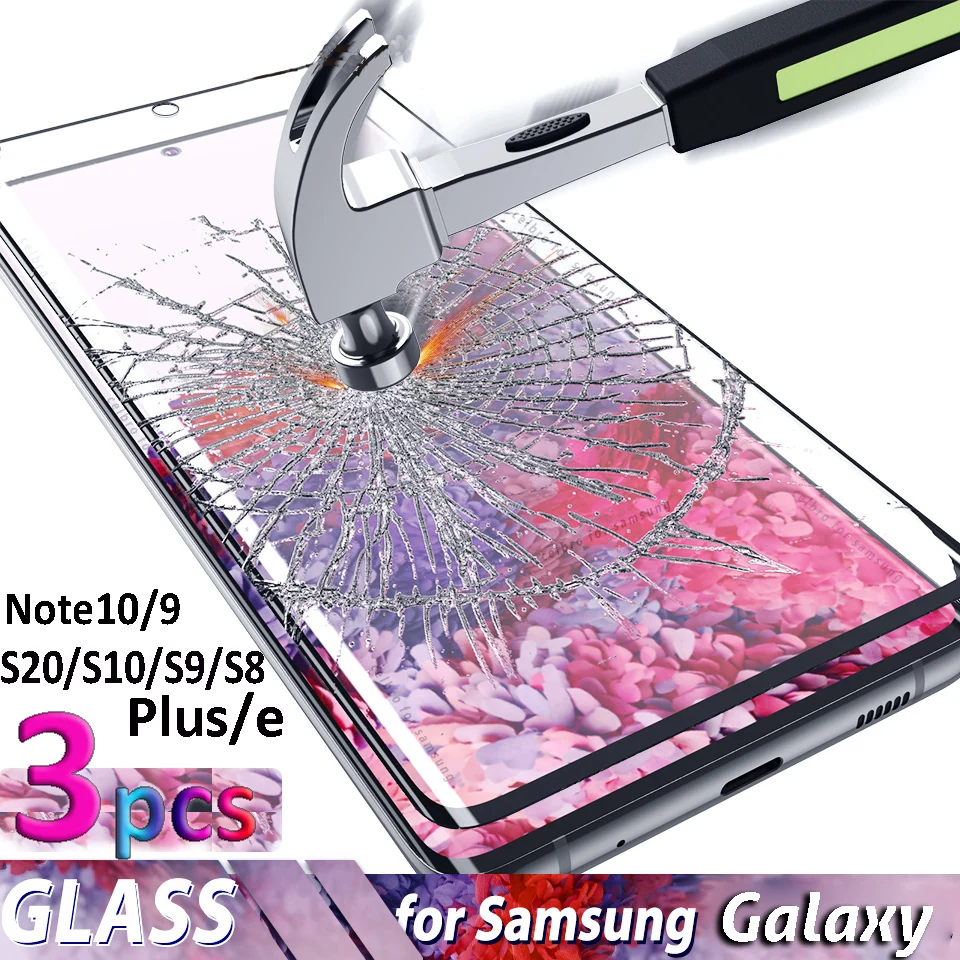 Полное покрытие закаленное стекло Защита экрана для Samsung Galaxy S20 Ultra Note 10 Plus