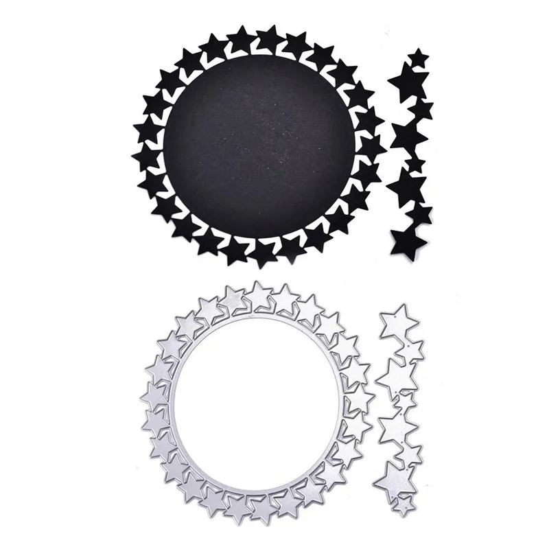 

InLoveArts Star Circle Frame Dies Lace Border Metal Cutting Dies for DIY Scrapbooking Card Album Embossing Die Cut New Template