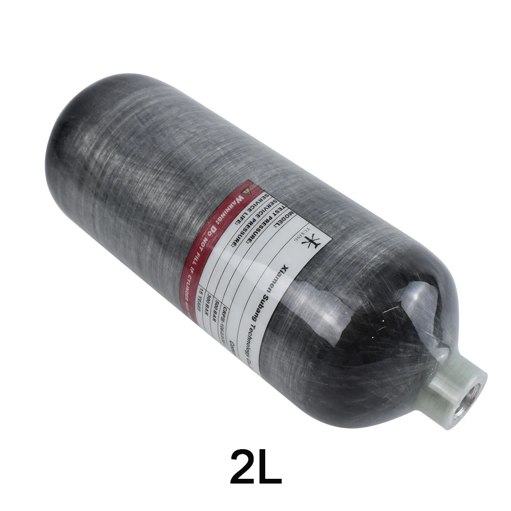 Réservoir D'air TUXING Fibre De Carbone - 4500 Psi / 0.22L - Pour PCP, Paintball, Plongée