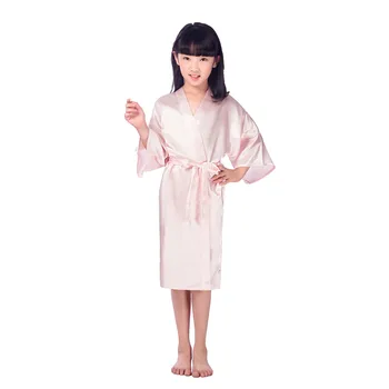 

Summer New Homewear Sleepwear Kids Nightgown Kimono Gown Wedding Flower Girl Robe Bathrobe Soft Home Dressing Gown Nightwear