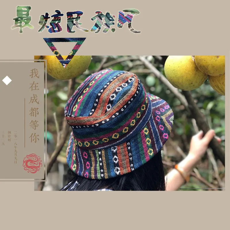 YOYOCORN для отдыха на открытом воздухе дикий национальный ветер рыбак шляпа козырек Корейская версия крышки бассейна тренд личности Национальный капюшон