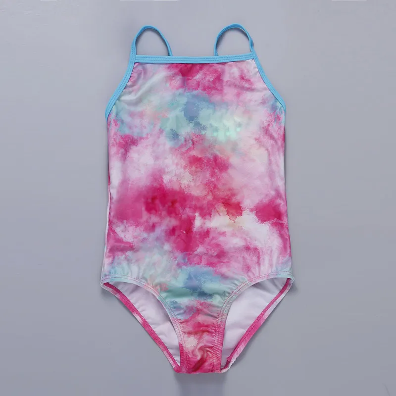 

Foreign Trade New Style New Floral One-piece Swimsuit for Children Double Layer Multi-color Girls One-piece Fresh Swimwear a Gen