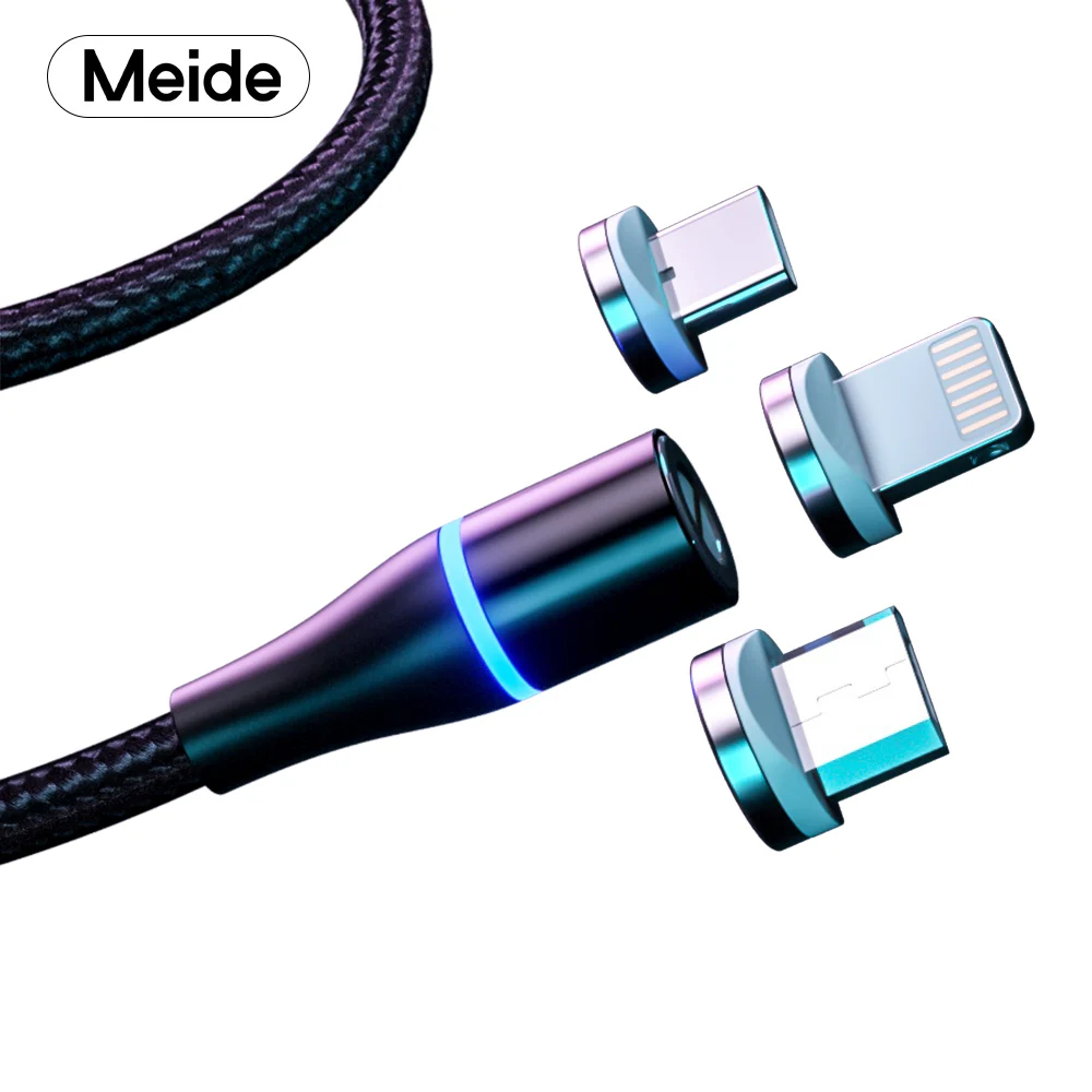 

Meide 3A 2M Magnetic Micro USB Cable For iPhone Android Mobile Phone Fast Charging USB Type C Cable Mangent Charger Cord Fresh