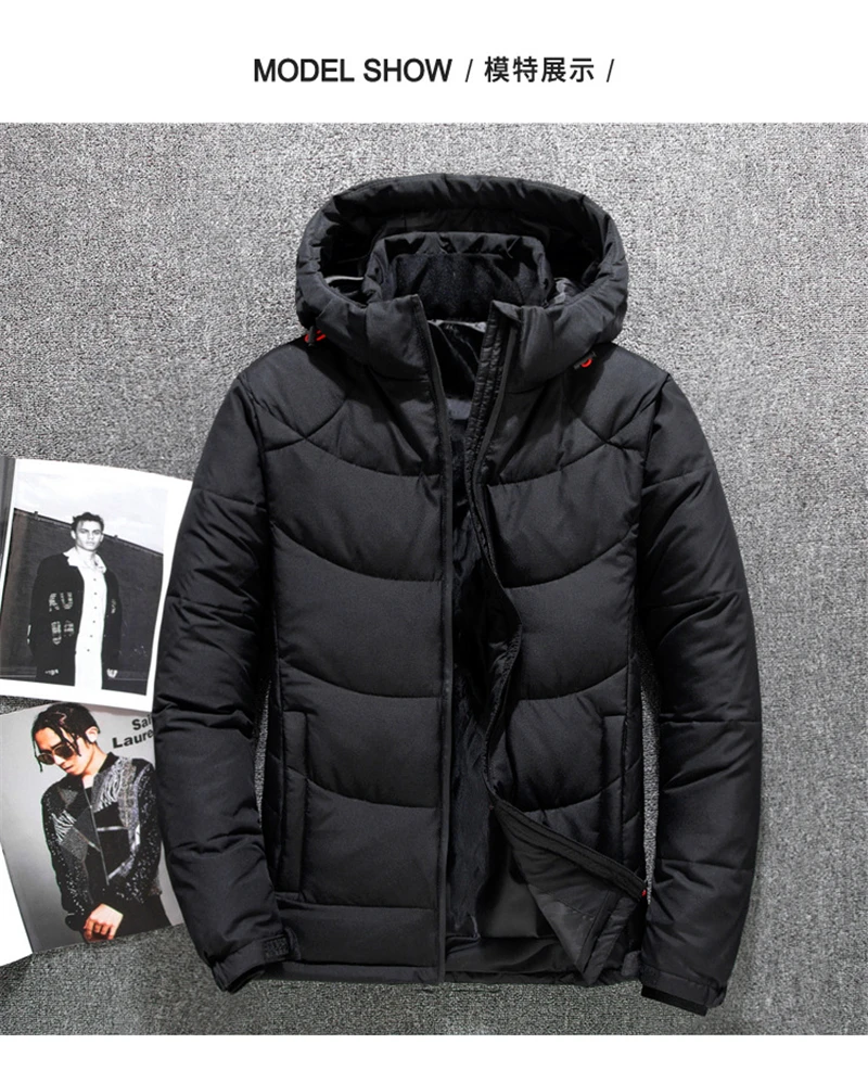 Повседневная зимняя пуховая куртка, одежда, парка Hombre Roupas Winterjas Heren, базовые куртки, модные однотонные мужские Пальто Harajuku больших размеров