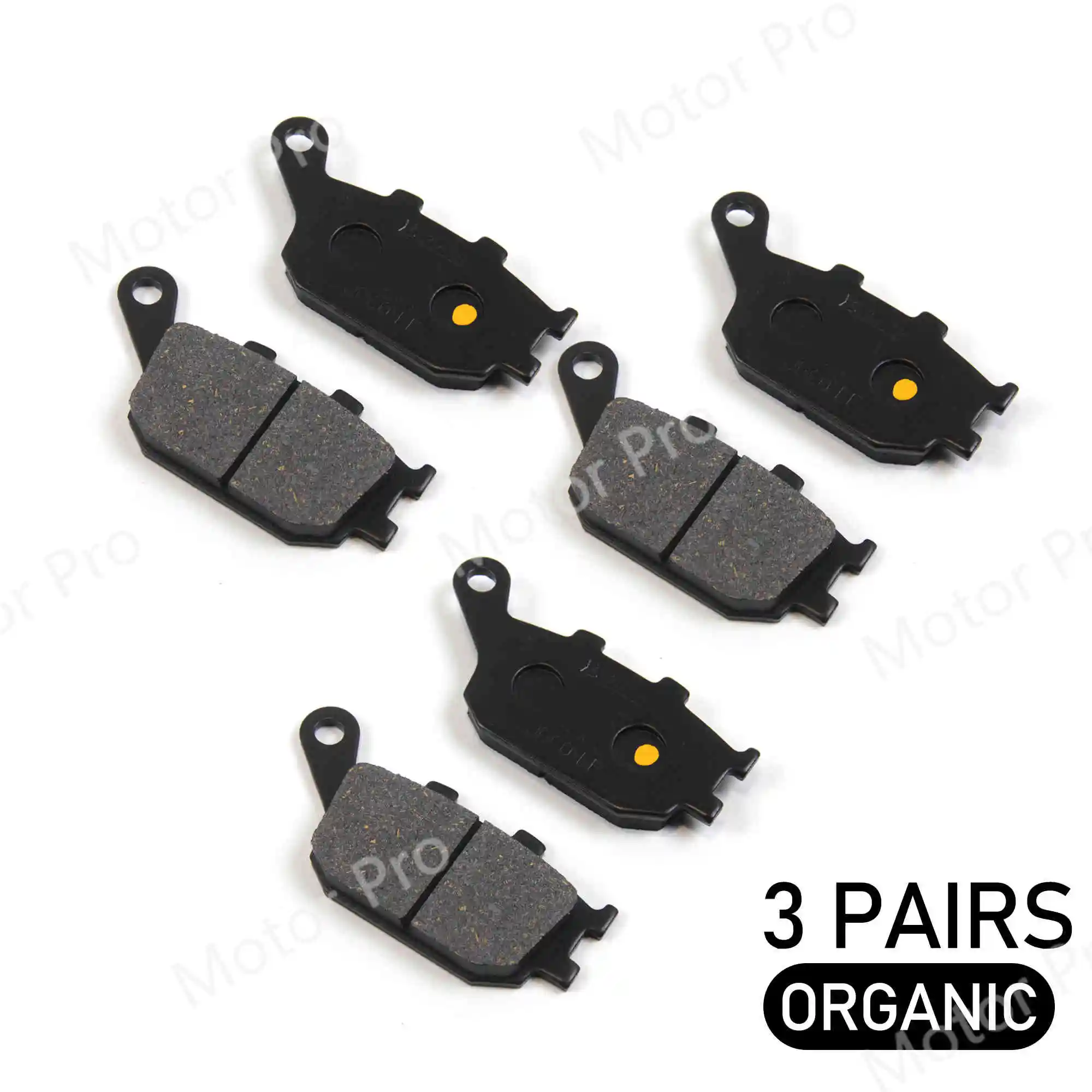 3 pairs rear Аксессуары для мотоциклов, органические задние тормозные колодки для KAWASAKI EN 650 EN650 Vulcan S ABS, KLE KLE650 Versys Z750 KLV KLZ 1000 Z1000 - Цвет: 3 pairs rear