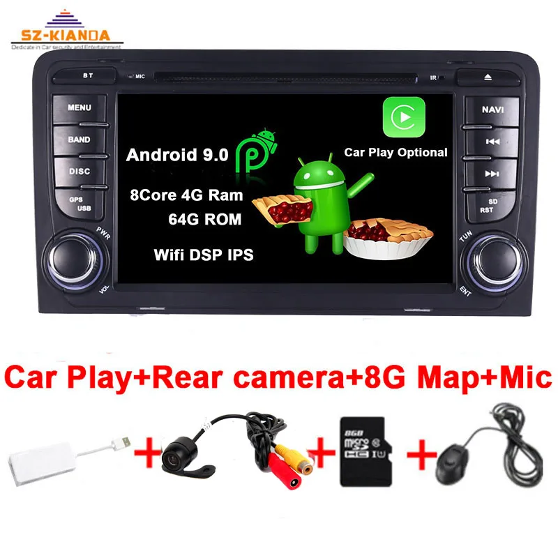 Семейная автомобильная система Android 9 0 автомобильный GPS навигатор для Audi A3 8P S3 RS3
