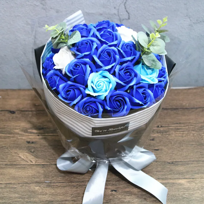 33 мыло в форме цветка розы Букет свадебное платье Boquet держатель Рождественский день влюбленных, подарок на День святого Валентина для любимого, опт, подружка жена