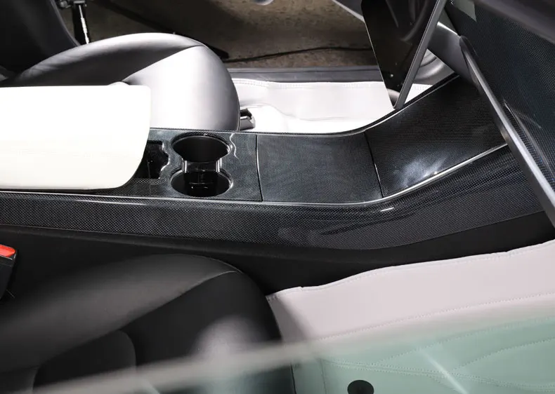 LUCKEASY автомобиль синий углеродного волокна боковое управление Накладка для Tesla модель 3- защита боковой край пленка протектор наклейки