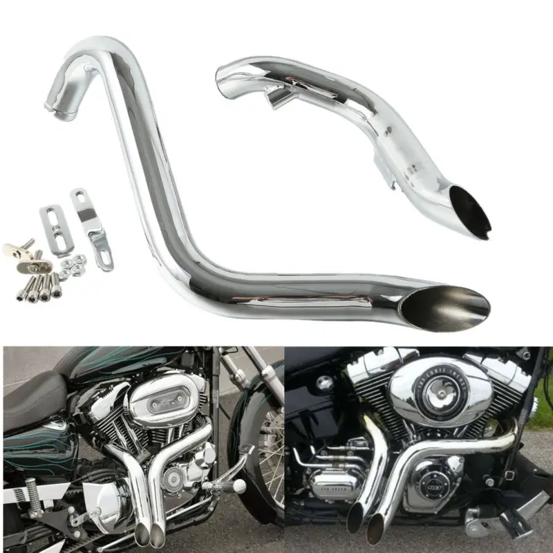 Мотоколле1.7" 13/4" тяговые трубы выхлопные для Harley Softail Sportster 883 1200 пользовательские Forword control Dyna Touring Electra Glide