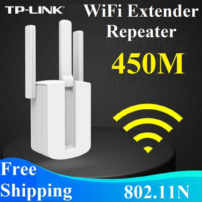 3 антенны TP-LINK 11N 450 Мбит/с WiFi беспроводной расширитель ретранслятор усилитель AP расширение мобильного WiFi точка доступа WiFi усилитель сигнала