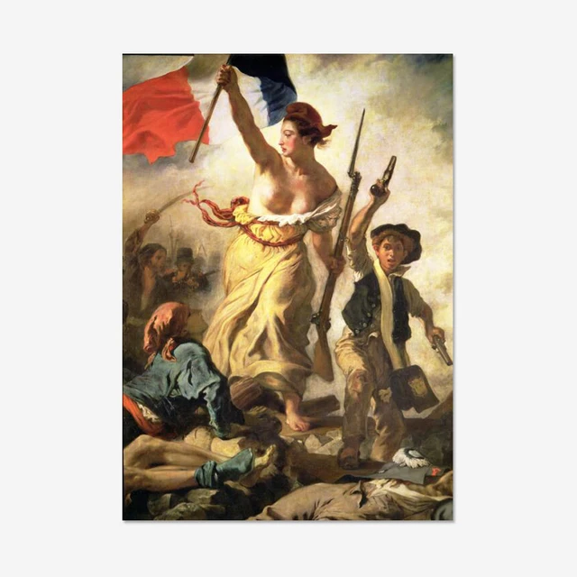 Liberty Leading the People by Eugène Delacroix Printed on Canvas 6