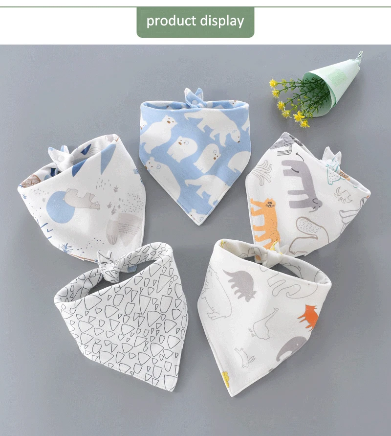 new born baby accessories	 Organic Cotton Baby Scarf Triangle Double Feeding Smock Infant Burp Cloth Baby Saliva Towel Super Soft Unisex Newborn Bibs baby stroller mosquito net