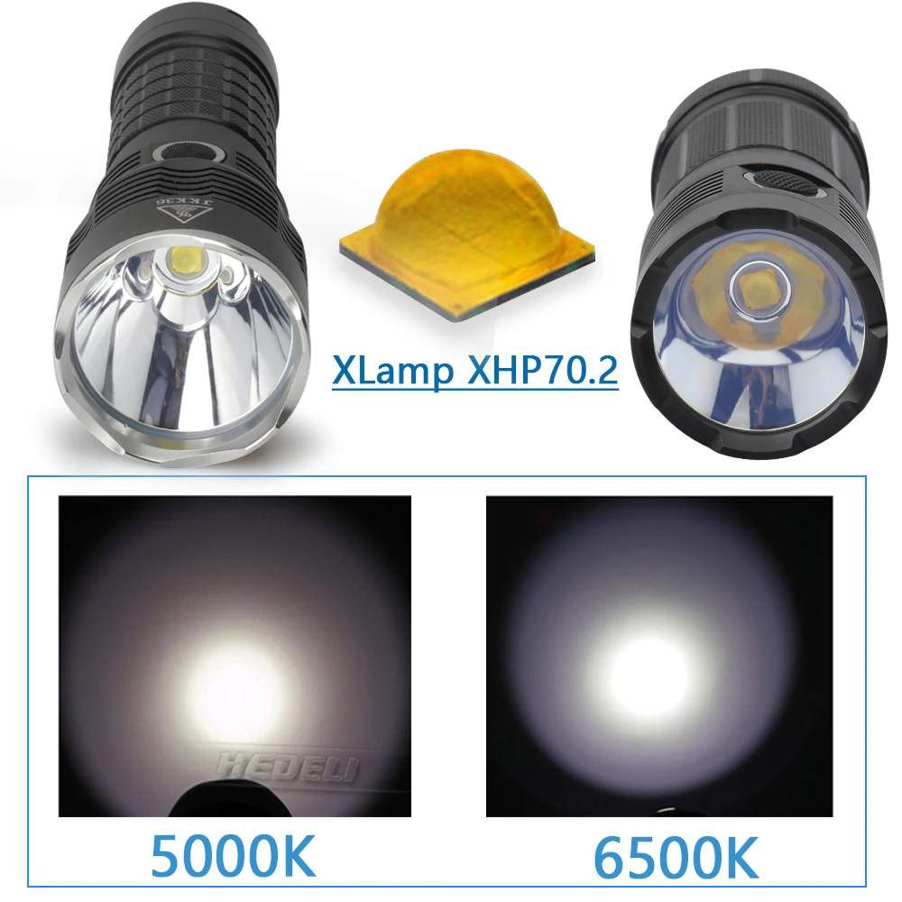 hunting spotlight XLamp xhp70.2 most powerful led flashlight usb torch xhp70 8000 lumens 18650 Rechargeable battery xhp50