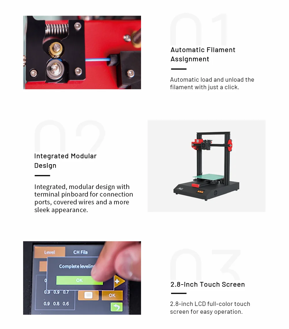 Anet 3D Printer ET4 Metal Frame Module Assembly with Auto Leveling/Resume Printing/Filament Detection,High Precision 3D Printer