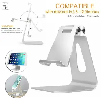 

Universal Aluminium Stand Desk Holder For Xiaomi Mobile Phone Holder For iPhone Metal Tablets Stand For ipad Black Friday